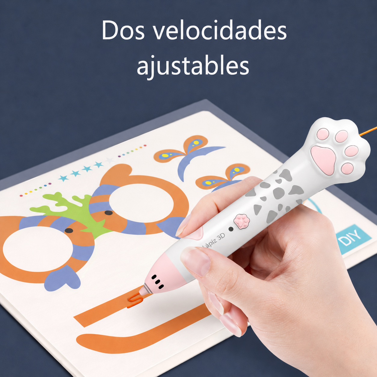 Bolígrafo 3D Paw – Baja Temperatura con Filamento PCL No Tóxico – Starter Set